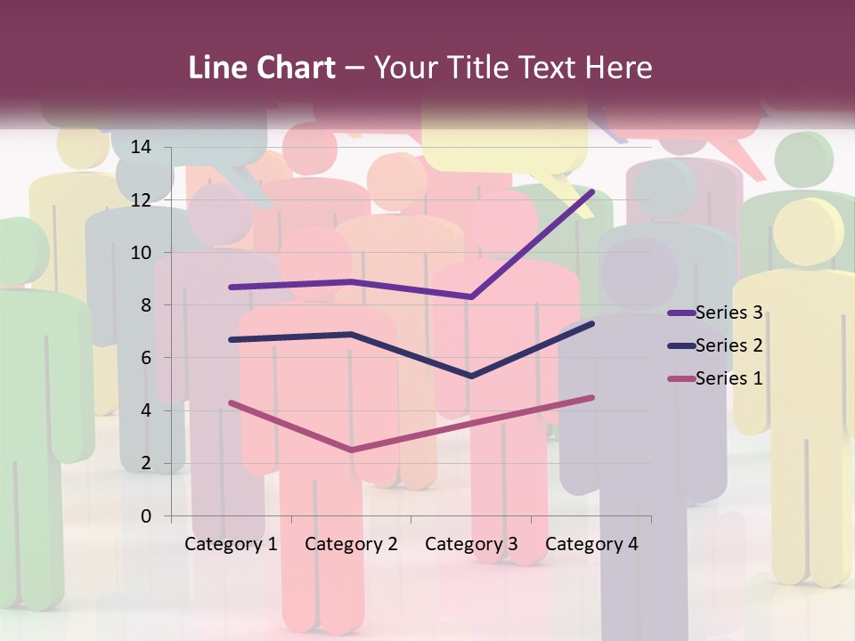 A Group Of Colorful People With Speech Bubbles PowerPoint Template