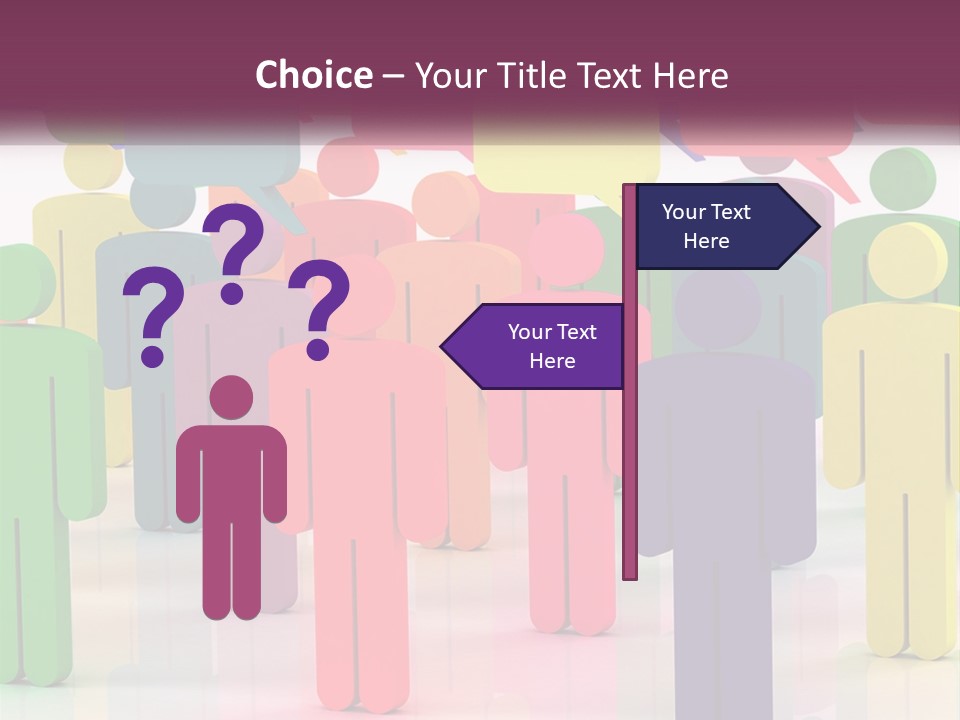 A Group Of Colorful People With Speech Bubbles PowerPoint Template