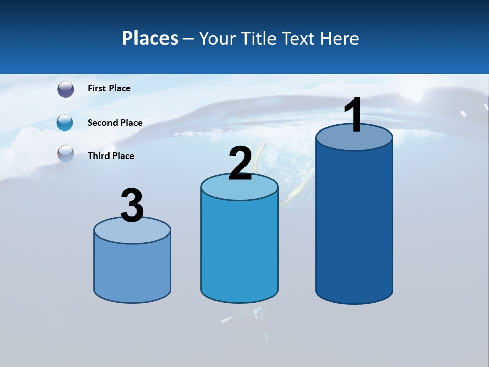 A Person Swimming In The Ocean With A Surfboard PowerPoint Template
