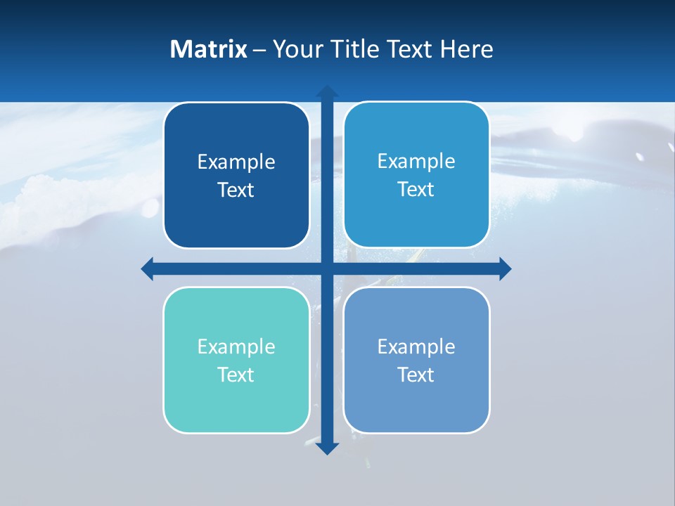 A Person Swimming In The Ocean With A Surfboard PowerPoint Template