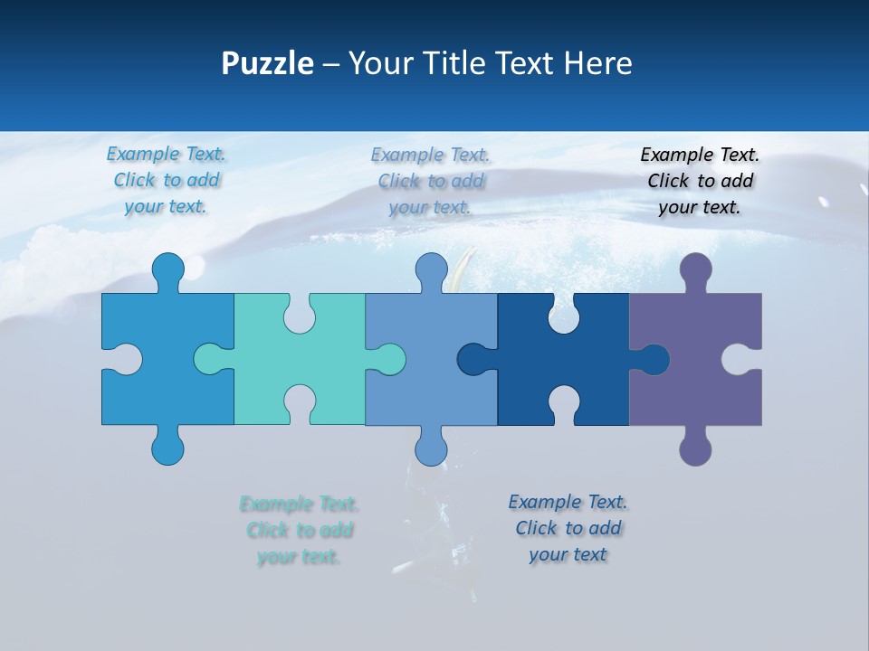 A Person Swimming In The Ocean With A Surfboard PowerPoint Template