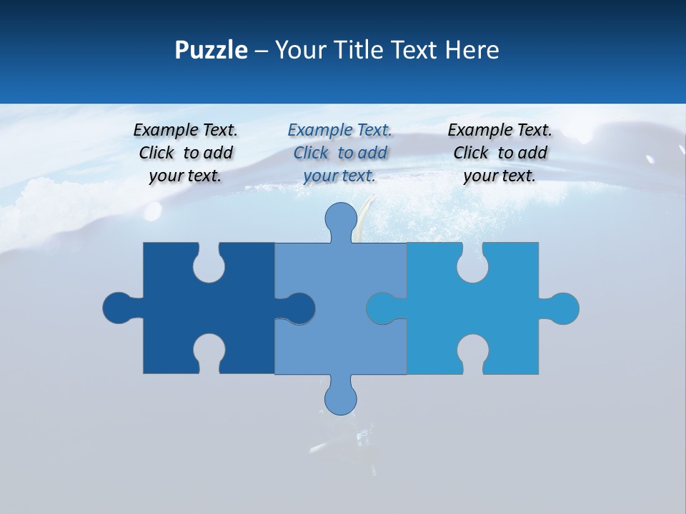 A Person Swimming In The Ocean With A Surfboard PowerPoint Template