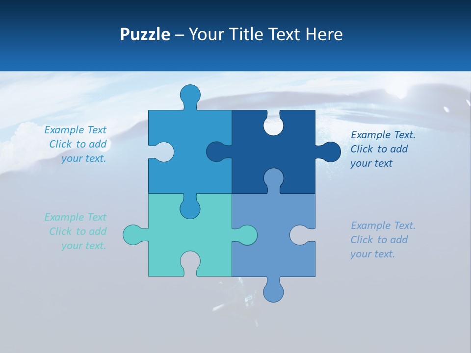A Person Swimming In The Ocean With A Surfboard PowerPoint Template
