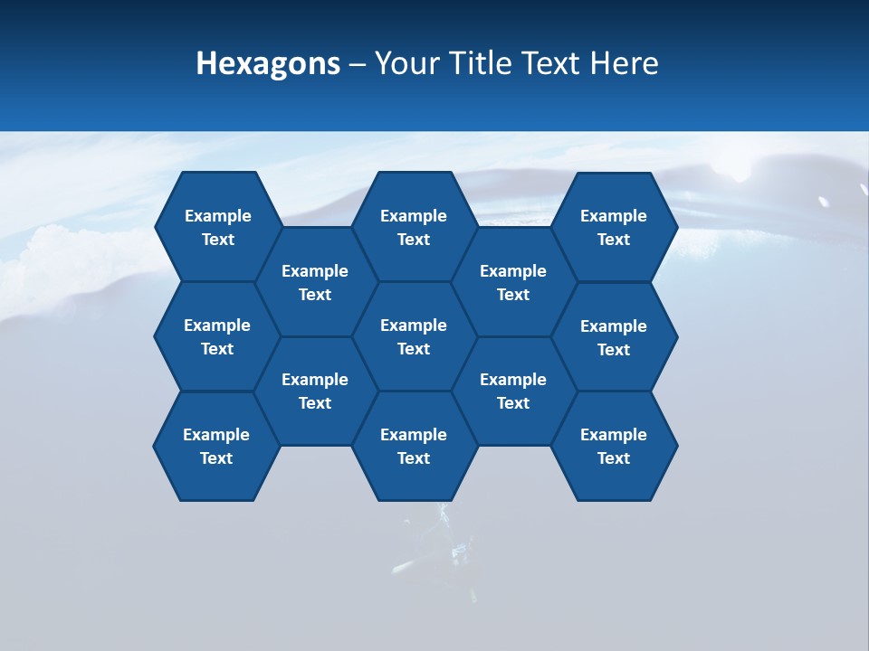 A Person Swimming In The Ocean With A Surfboard PowerPoint Template