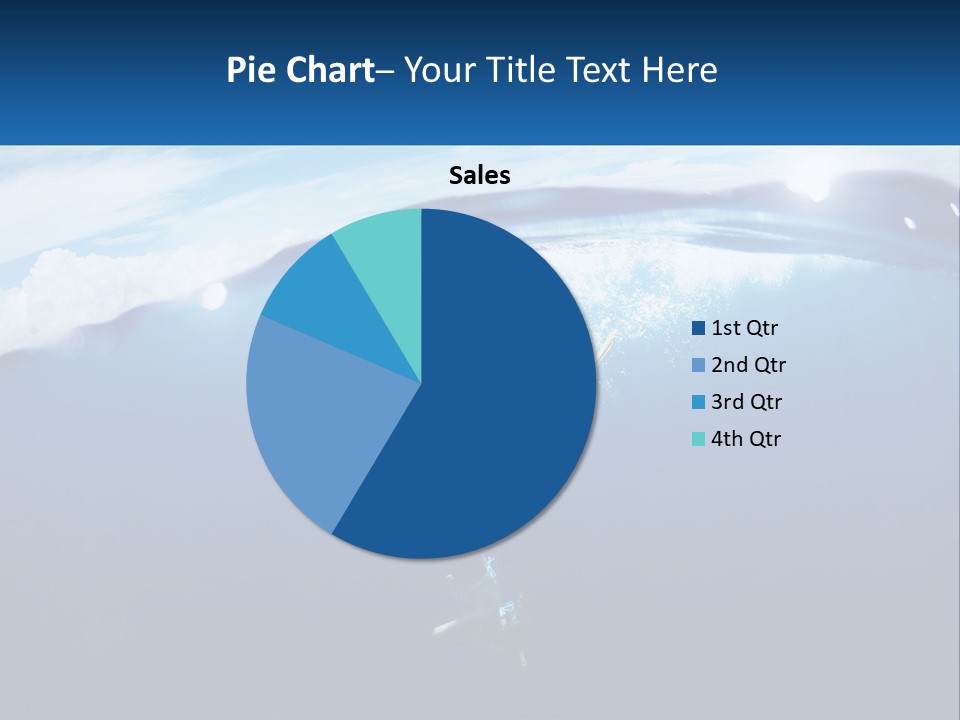 A Person Swimming In The Ocean With A Surfboard PowerPoint Template