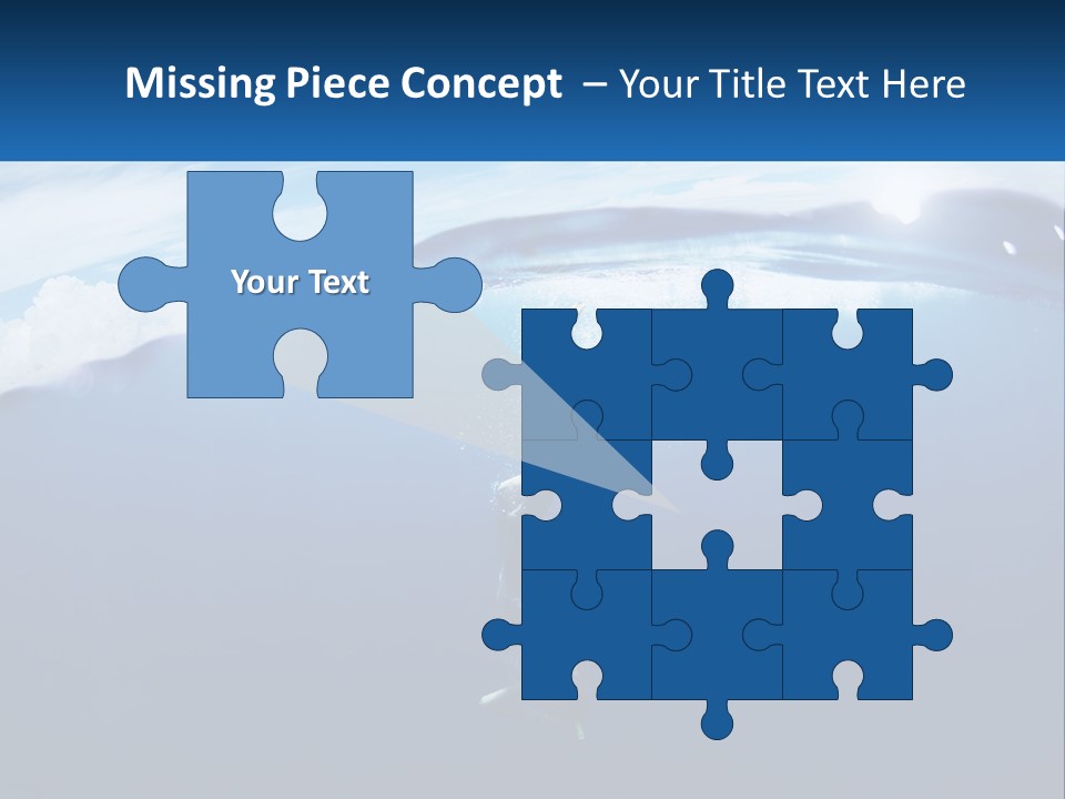 A Person Swimming In The Ocean With A Surfboard PowerPoint Template