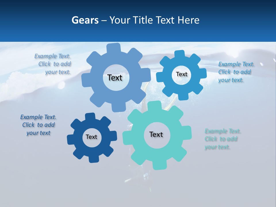 A Person Swimming In The Ocean With A Surfboard PowerPoint Template