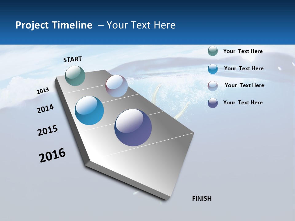A Person Swimming In The Ocean With A Surfboard PowerPoint Template