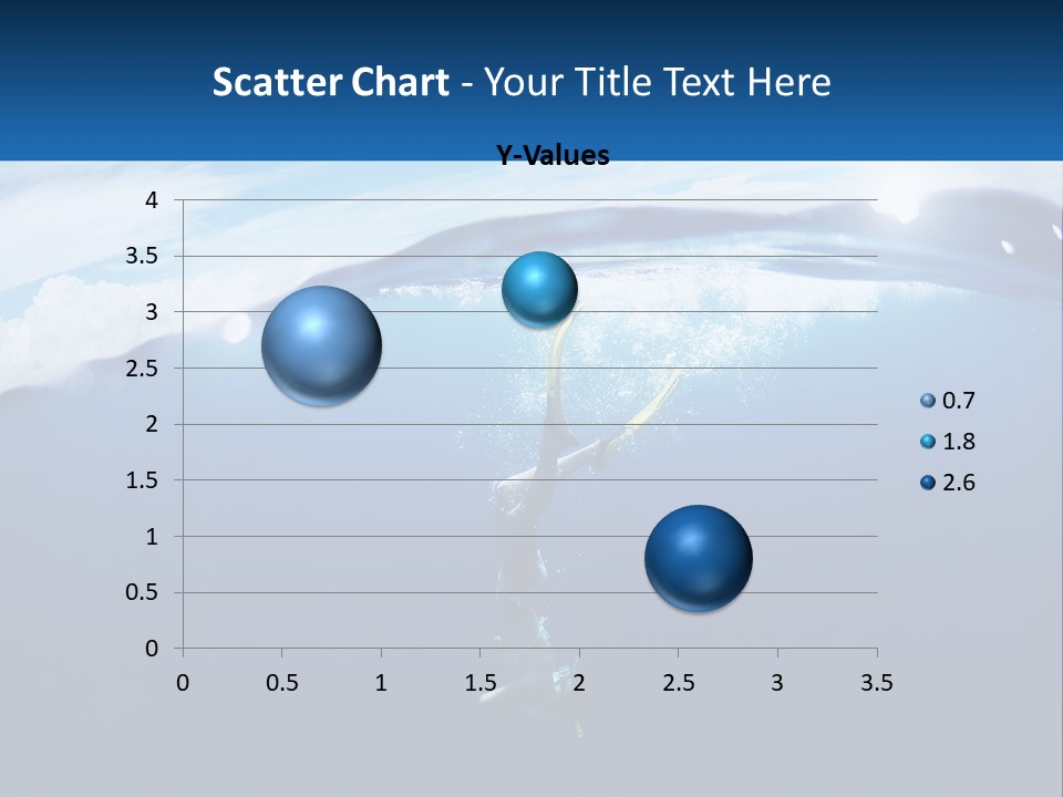 A Person Swimming In The Ocean With A Surfboard PowerPoint Template