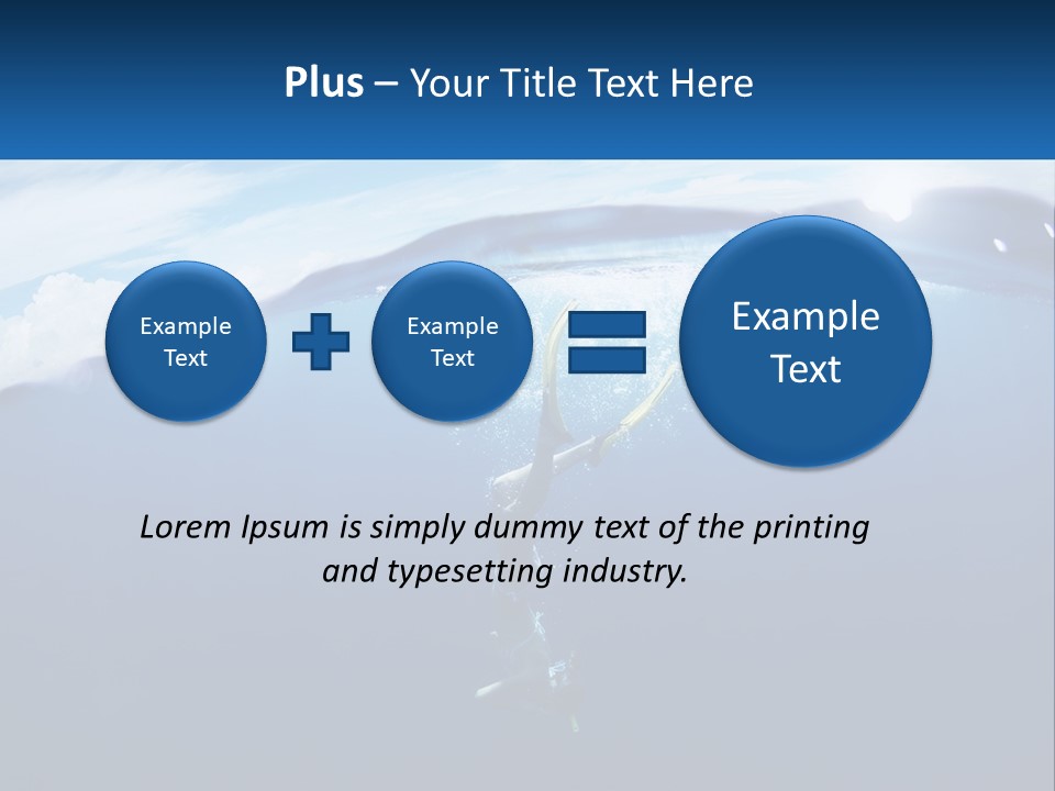 A Person Swimming In The Ocean With A Surfboard PowerPoint Template