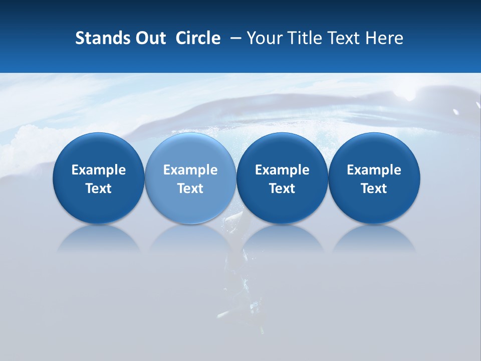 A Person Swimming In The Ocean With A Surfboard PowerPoint Template