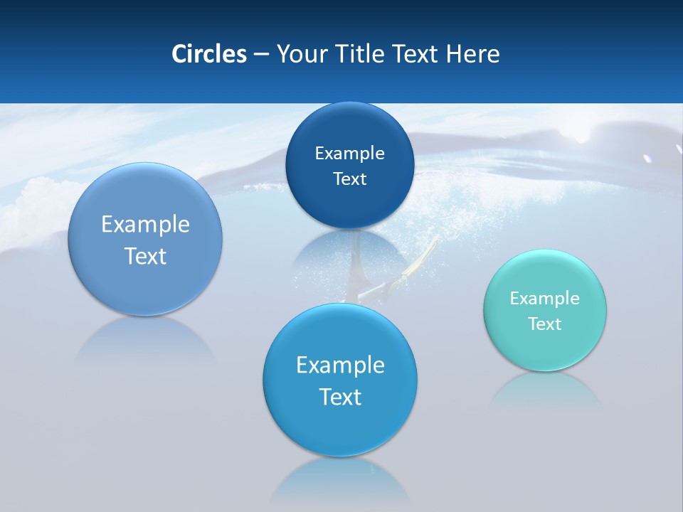 A Person Swimming In The Ocean With A Surfboard PowerPoint Template