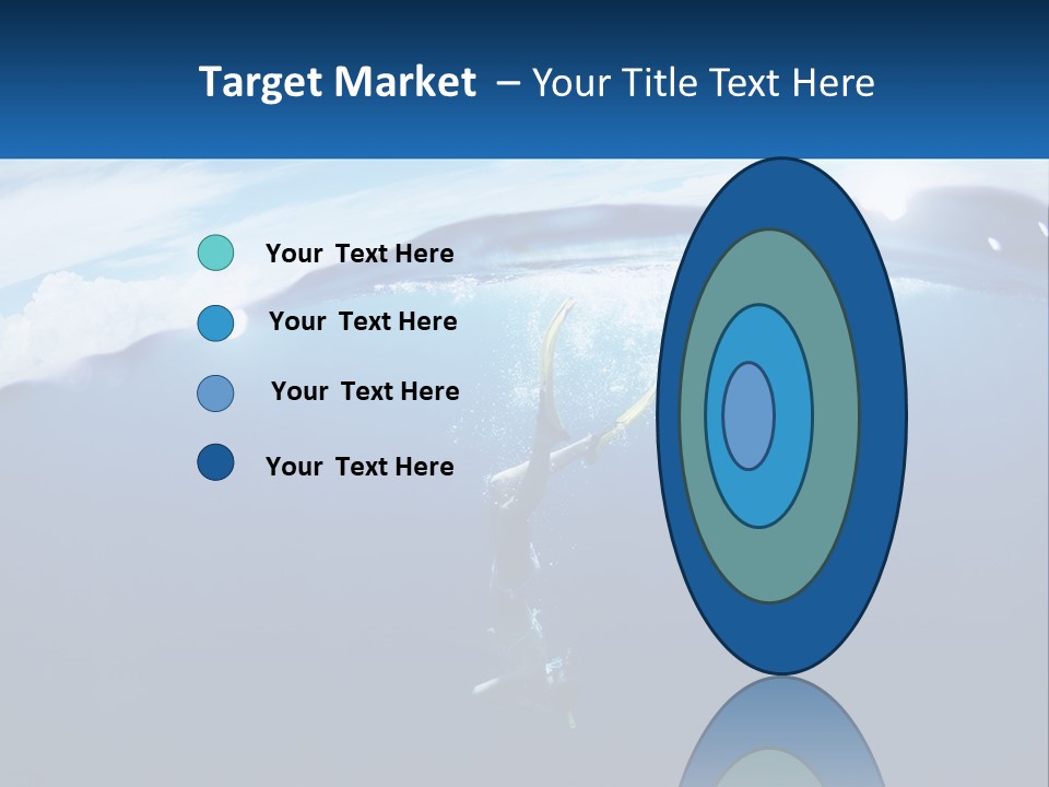 A Person Swimming In The Ocean With A Surfboard PowerPoint Template