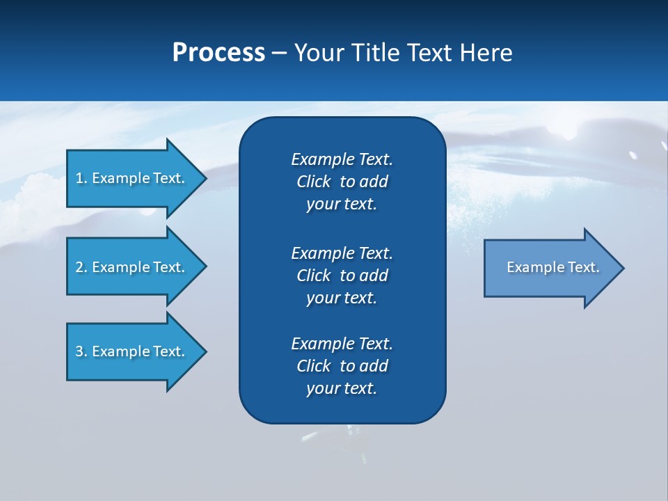 A Person Swimming In The Ocean With A Surfboard PowerPoint Template