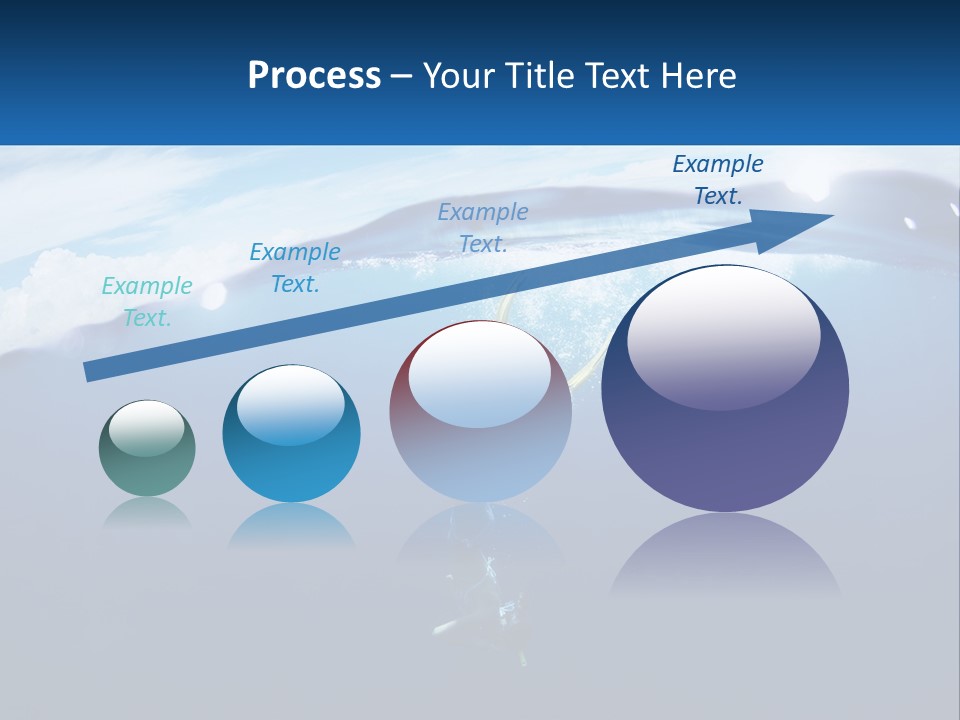 A Person Swimming In The Ocean With A Surfboard PowerPoint Template