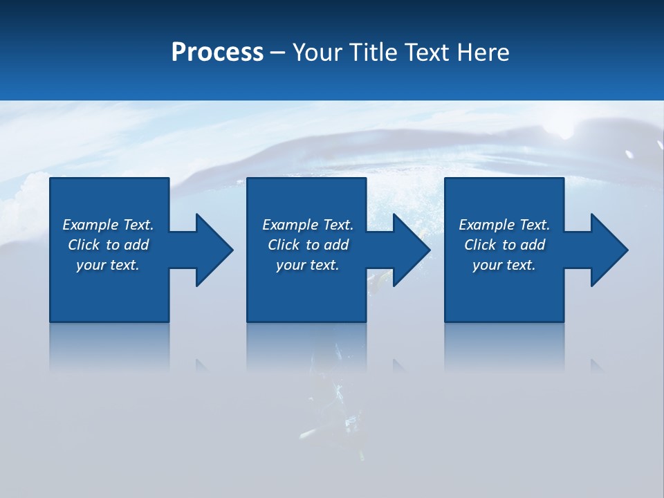 A Person Swimming In The Ocean With A Surfboard PowerPoint Template