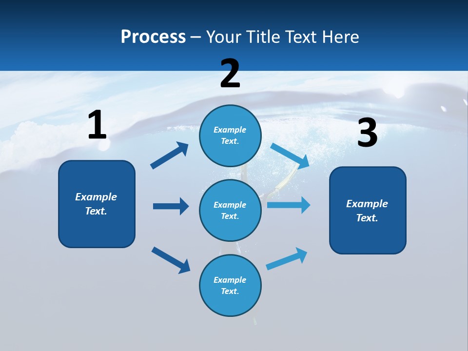 A Person Swimming In The Ocean With A Surfboard PowerPoint Template