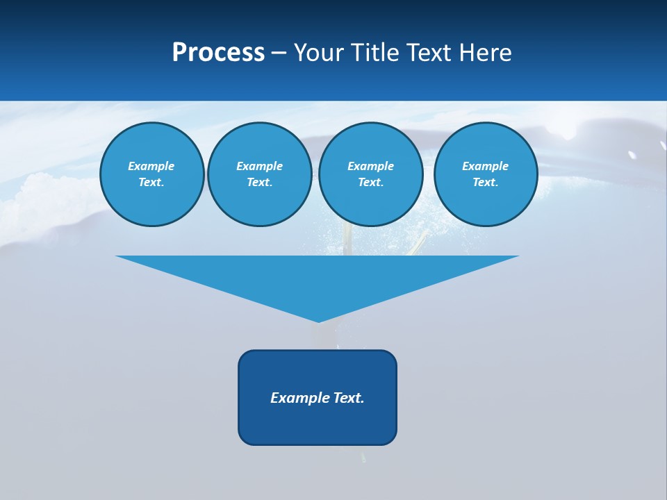A Person Swimming In The Ocean With A Surfboard PowerPoint Template