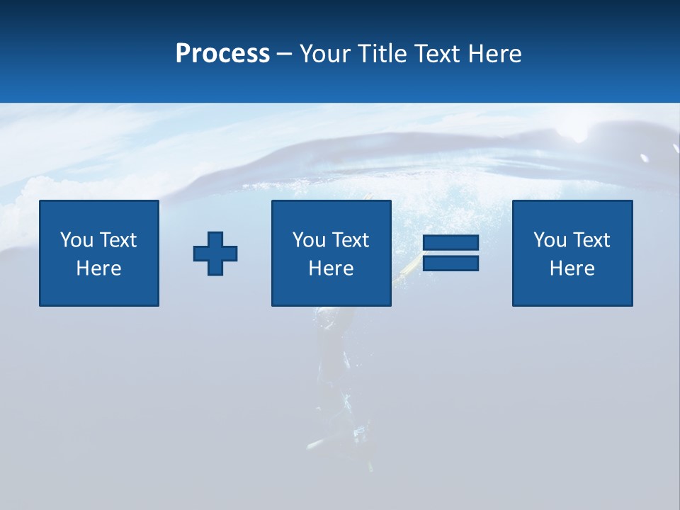 A Person Swimming In The Ocean With A Surfboard PowerPoint Template