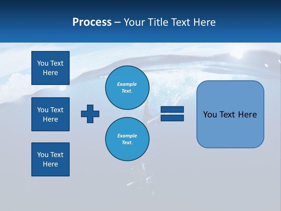 A Person Swimming In The Ocean With A Surfboard PowerPoint Template