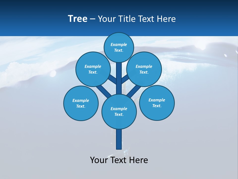 A Person Swimming In The Ocean With A Surfboard PowerPoint Template