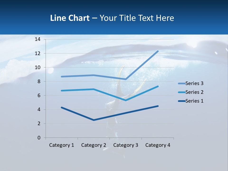 A Person Swimming In The Ocean With A Surfboard PowerPoint Template