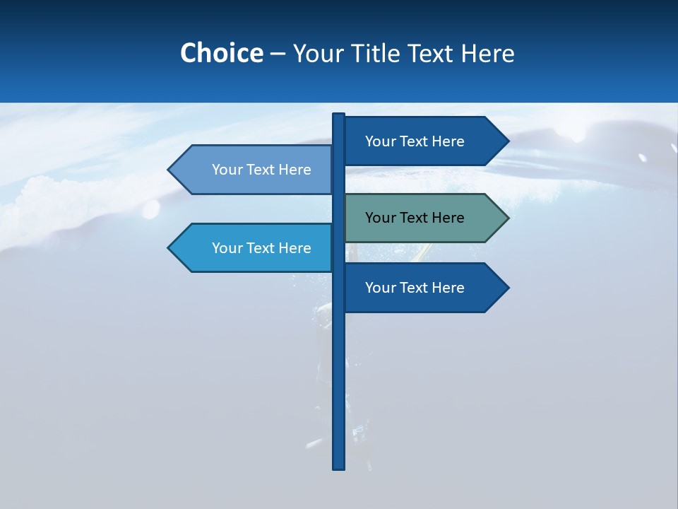 A Person Swimming In The Ocean With A Surfboard PowerPoint Template