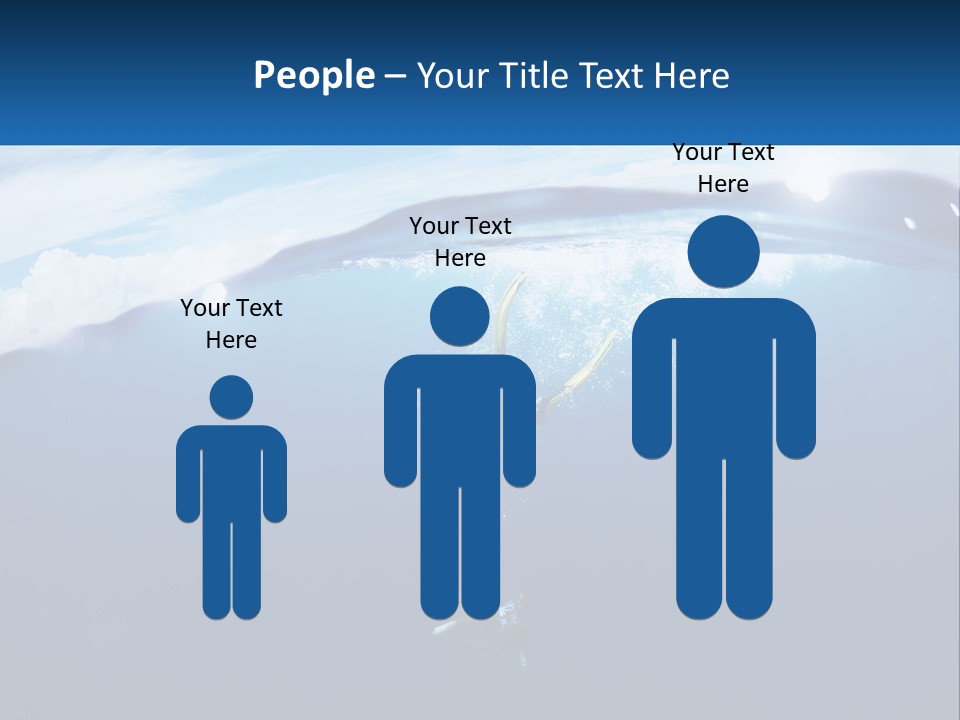 A Person Swimming In The Ocean With A Surfboard PowerPoint Template