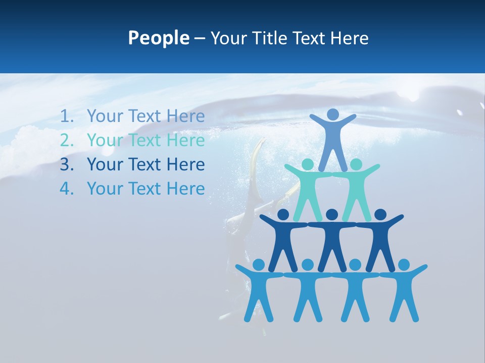 A Person Swimming In The Ocean With A Surfboard PowerPoint Template