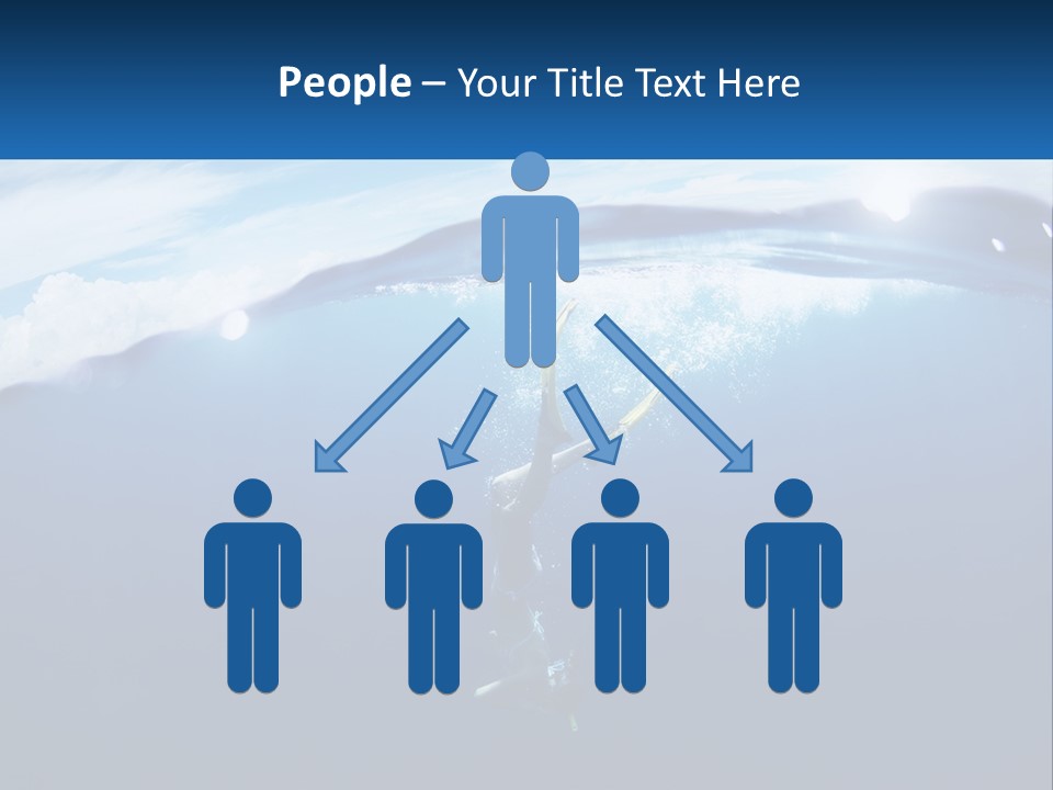 A Person Swimming In The Ocean With A Surfboard PowerPoint Template
