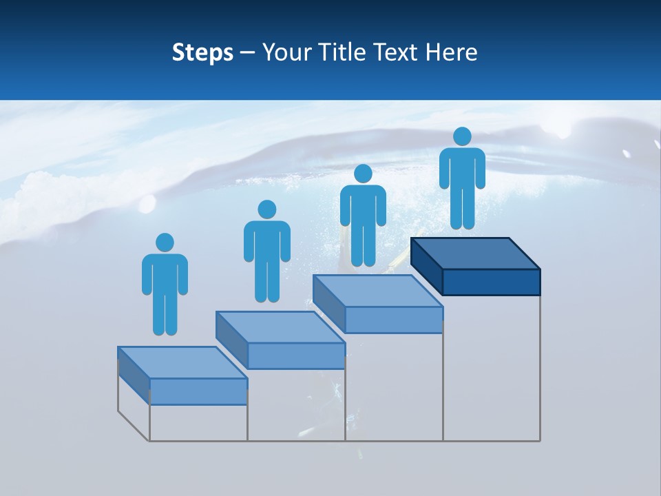A Person Swimming In The Ocean With A Surfboard PowerPoint Template
