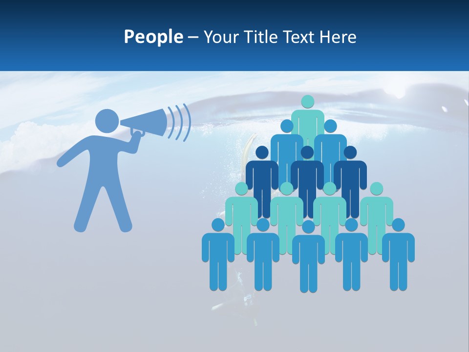 A Person Swimming In The Ocean With A Surfboard PowerPoint Template