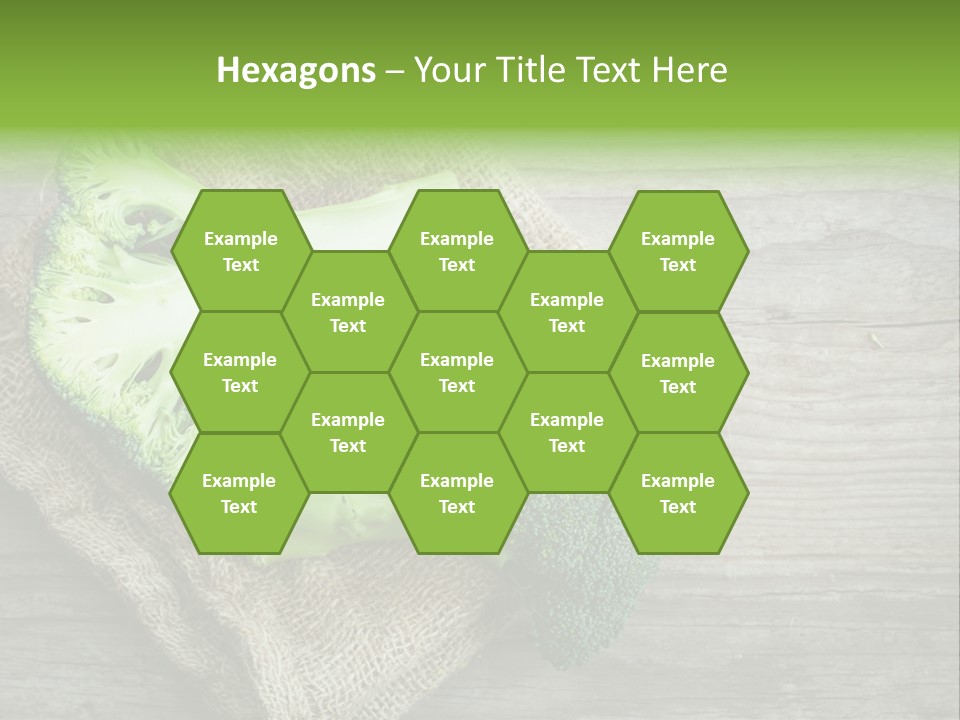 A Piece Of Broccoli And A Piece Of Broccoli On A Cloth PowerPoint Template
