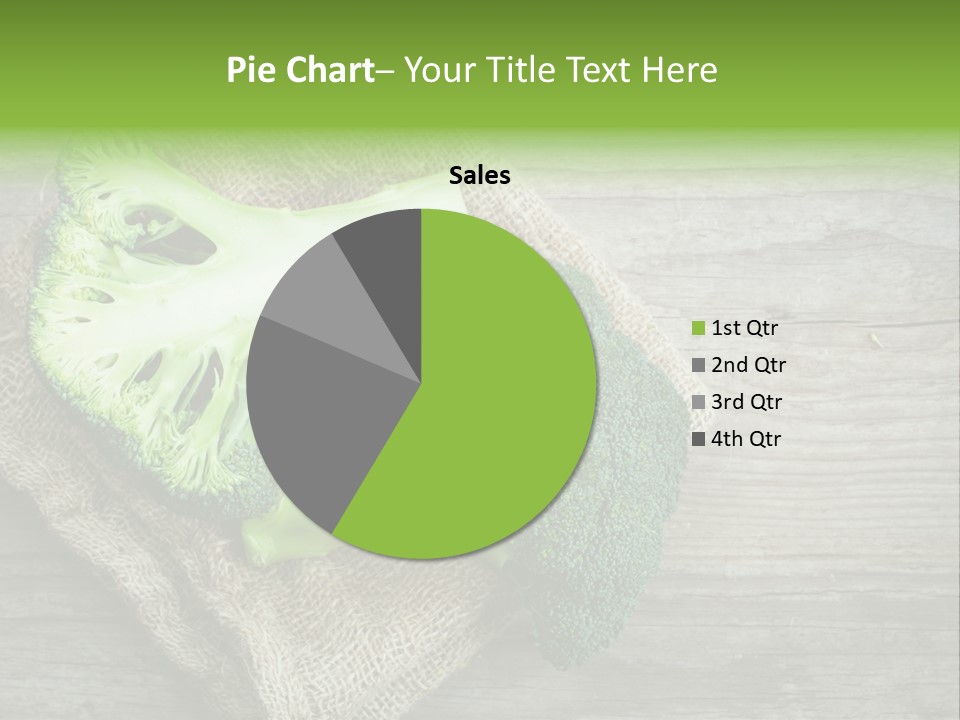 A Piece Of Broccoli And A Piece Of Broccoli On A Cloth PowerPoint Template