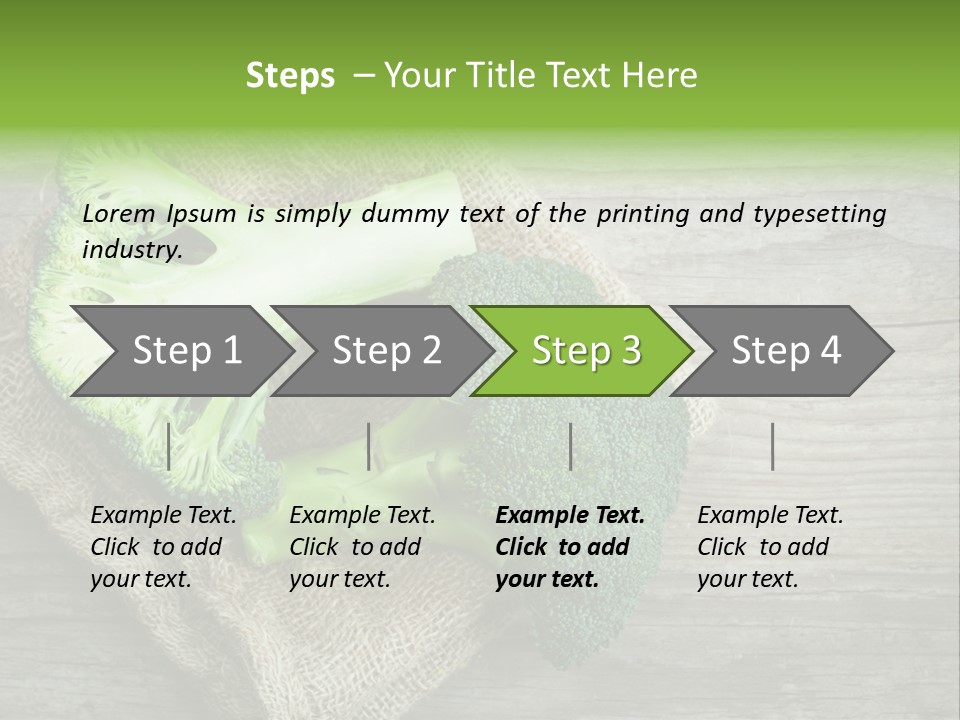 A Piece Of Broccoli And A Piece Of Broccoli On A Cloth PowerPoint Template