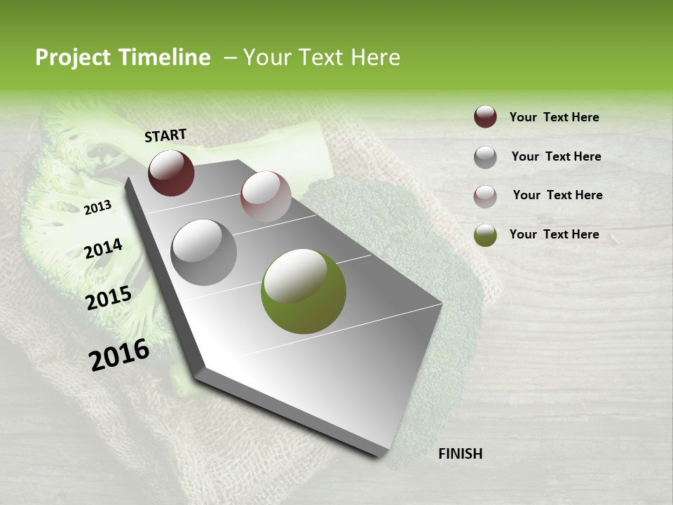 A Piece Of Broccoli And A Piece Of Broccoli On A Cloth PowerPoint Template