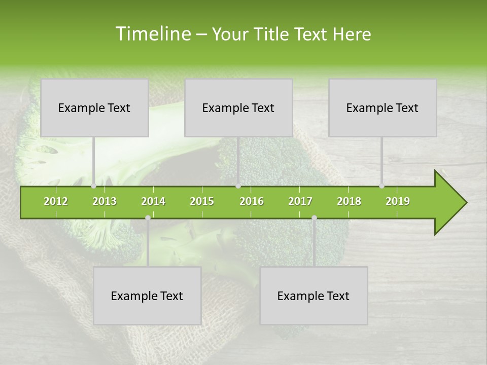 A Piece Of Broccoli And A Piece Of Broccoli On A Cloth PowerPoint Template