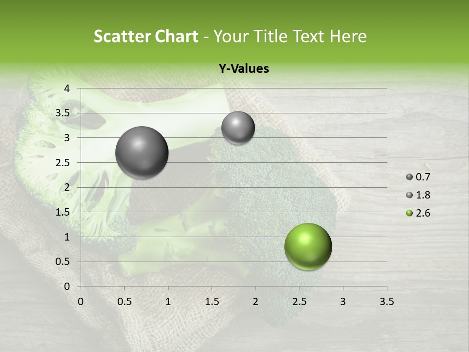 A Piece Of Broccoli And A Piece Of Broccoli On A Cloth PowerPoint Template