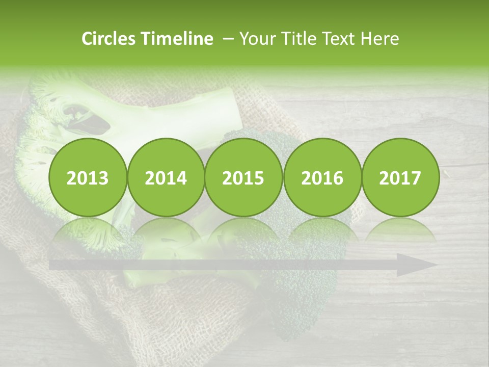 A Piece Of Broccoli And A Piece Of Broccoli On A Cloth PowerPoint Template