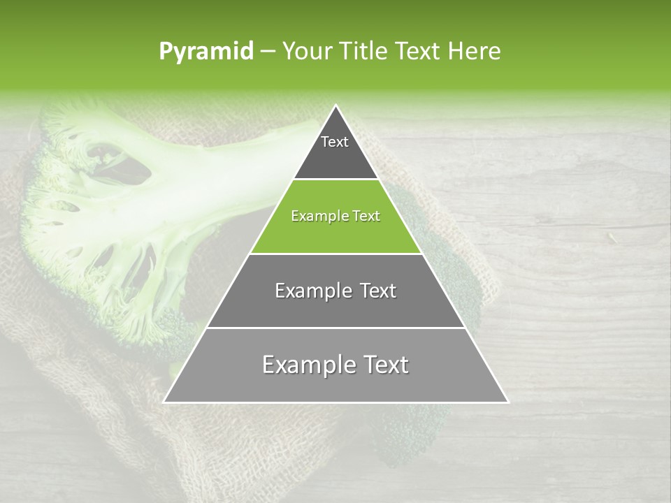 A Piece Of Broccoli And A Piece Of Broccoli On A Cloth PowerPoint Template