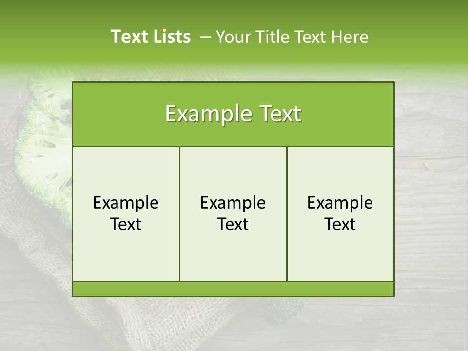 A Piece Of Broccoli And A Piece Of Broccoli On A Cloth PowerPoint Template