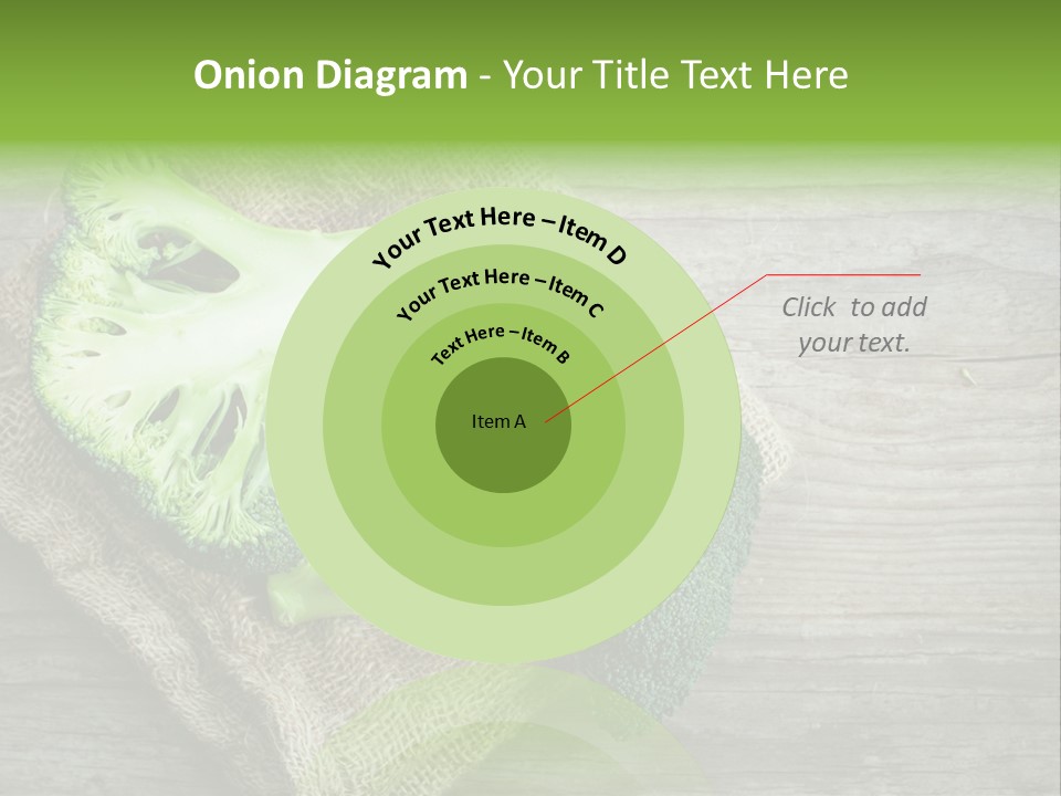 A Piece Of Broccoli And A Piece Of Broccoli On A Cloth PowerPoint Template