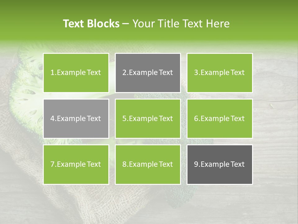 A Piece Of Broccoli And A Piece Of Broccoli On A Cloth PowerPoint Template