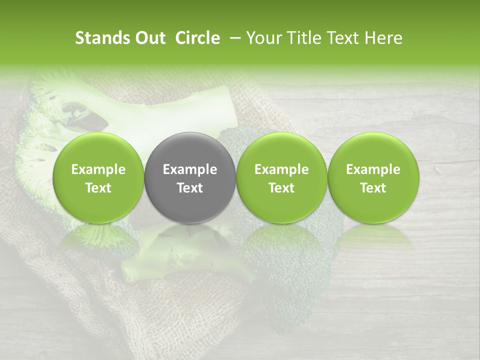 A Piece Of Broccoli And A Piece Of Broccoli On A Cloth PowerPoint Template
