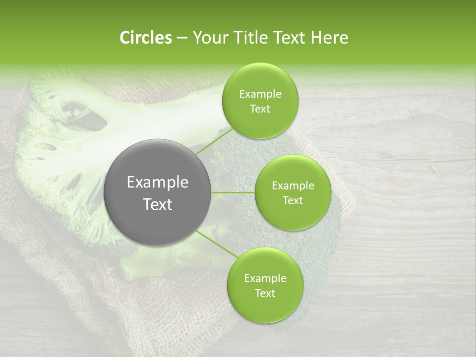 A Piece Of Broccoli And A Piece Of Broccoli On A Cloth PowerPoint Template