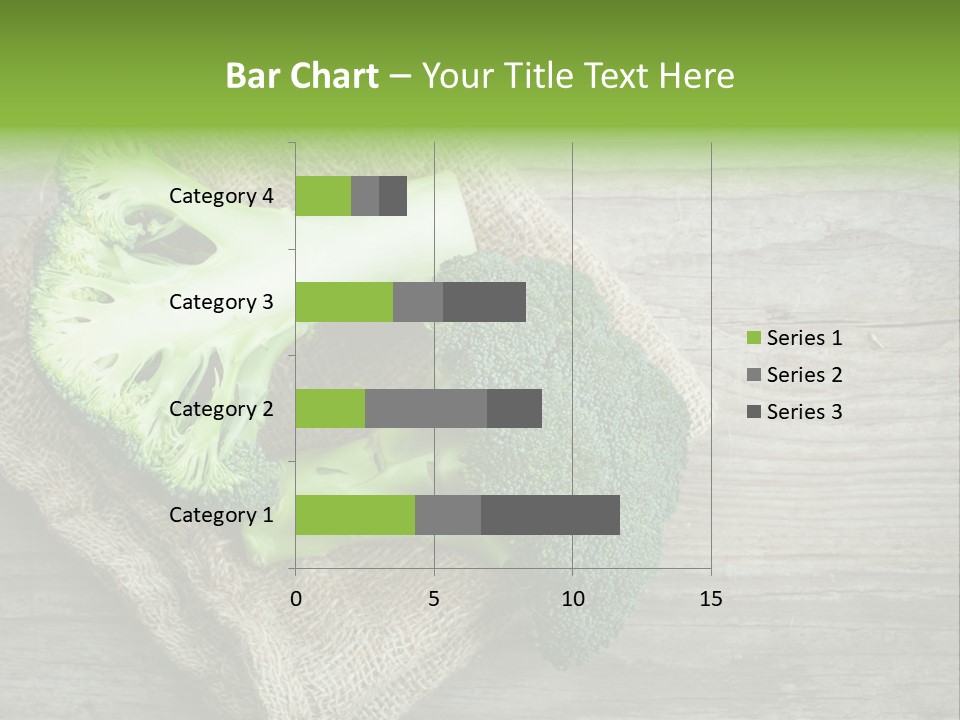 A Piece Of Broccoli And A Piece Of Broccoli On A Cloth PowerPoint Template