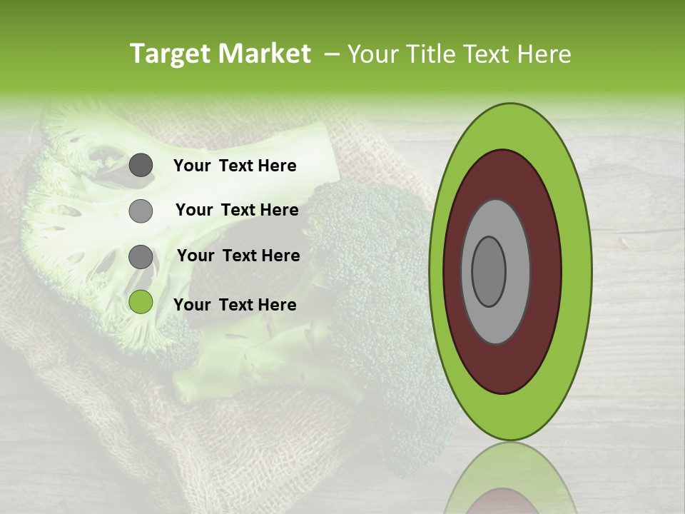 A Piece Of Broccoli And A Piece Of Broccoli On A Cloth PowerPoint Template