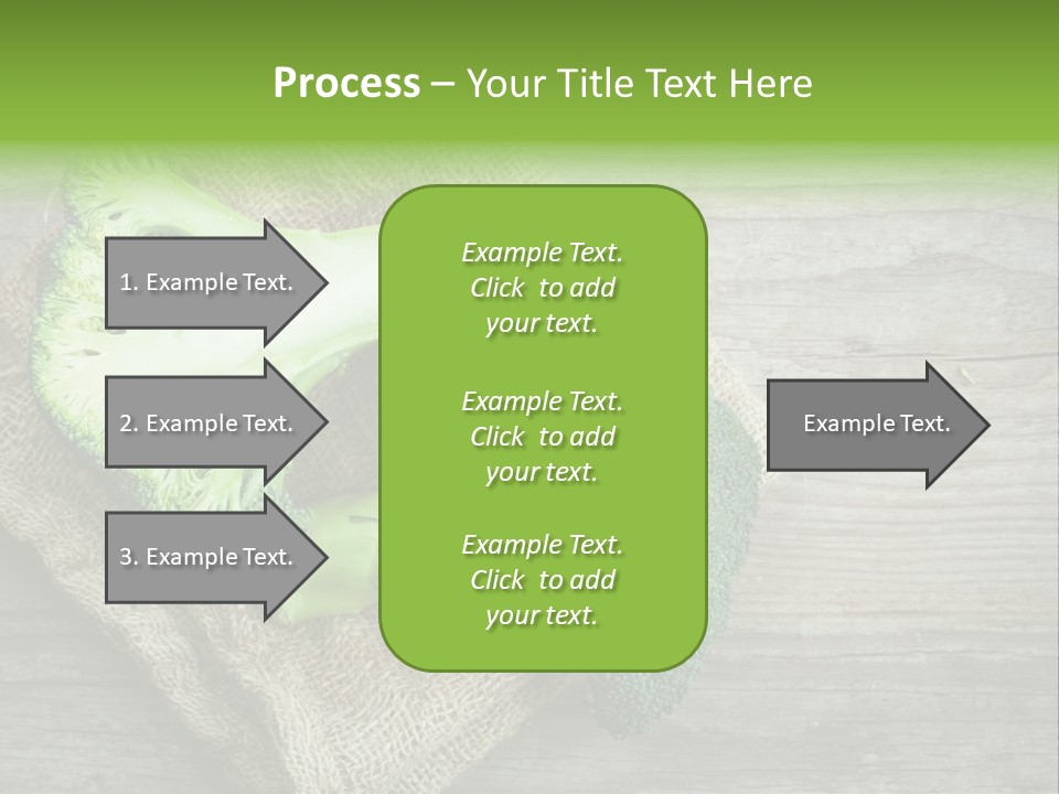 A Piece Of Broccoli And A Piece Of Broccoli On A Cloth PowerPoint Template