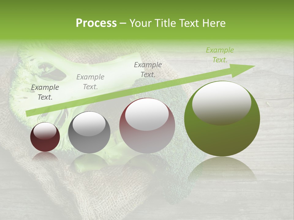 A Piece Of Broccoli And A Piece Of Broccoli On A Cloth PowerPoint Template