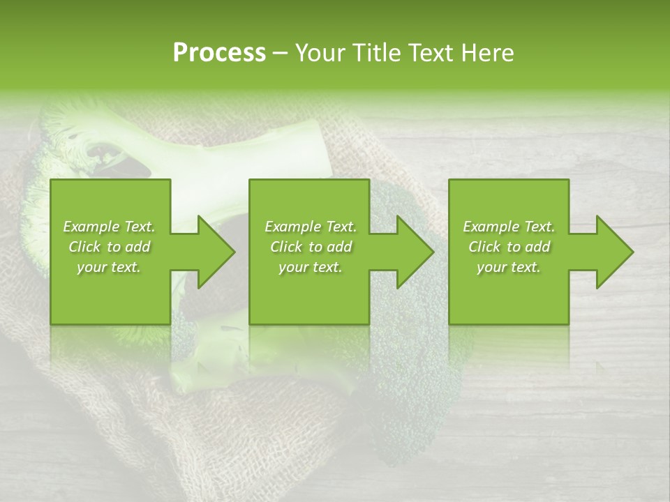A Piece Of Broccoli And A Piece Of Broccoli On A Cloth PowerPoint Template